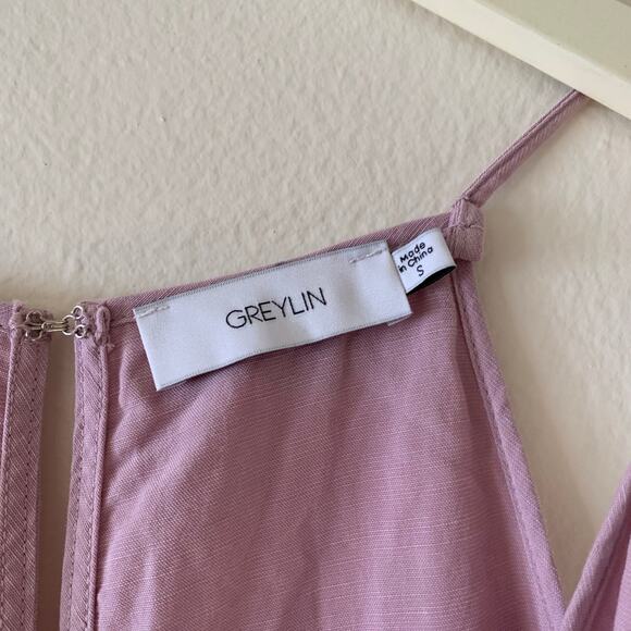 Lavender Greylin Jumpsuit Size Small Purple Linen - Picture 2 of 11